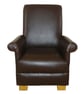 Kids Chair Brown Faux Leather Children's Armchair Boys Girls Seat Bedroom Baby - Image 1