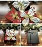 Mini wreath red gold ribbon christmas tree fabric home decoration - Image 5