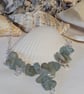 Aquamarine chip and Swarovski Crystal Necklace