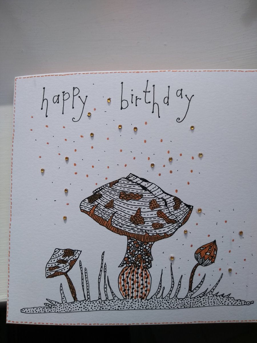 Mushroom birthday card