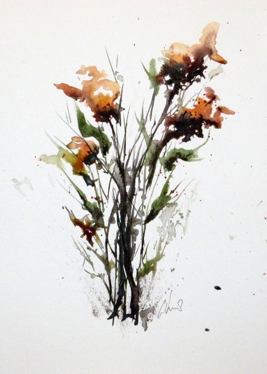 Flutter, Original Watercolour Painting.