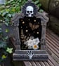 Gothic Tombstone Cemetery Graveyard Photo Frame Resin Spooky Halloween Skull
