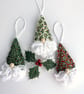 Set of 3 Gnome Hanging Christmas Decorations - Image 1
