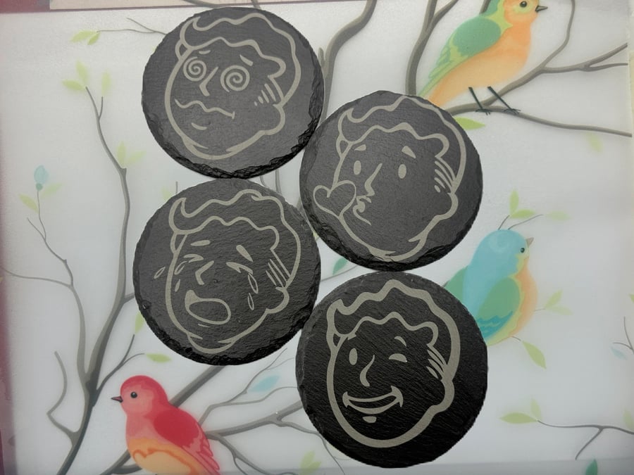 Post-Apocalyptic Vault Fallout Coaster Set