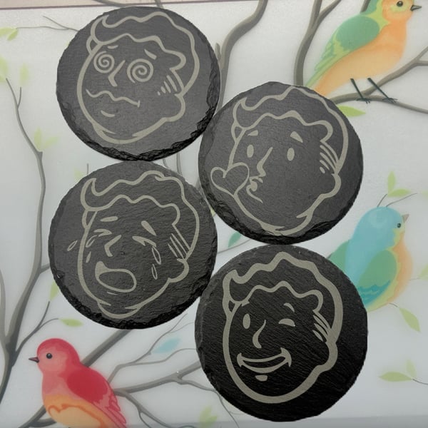 Post-Apocalyptic Vault Fallout Coaster Set