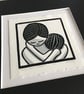 Linocut Print - Handprinted Original - Inner Child - "You're Not In Trouble" - Image 10