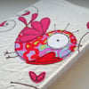 embroidered peace dove notebook