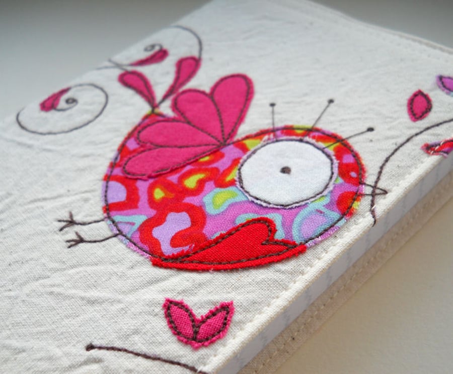 embroidered peace dove notebook