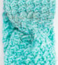  Headband Earwarmer handmade textured with front twist crocheted turquoise - Image 1