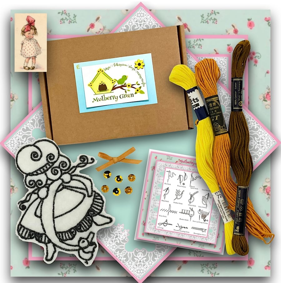 Sale Item - Cute Characters Letter C Embroidery Set