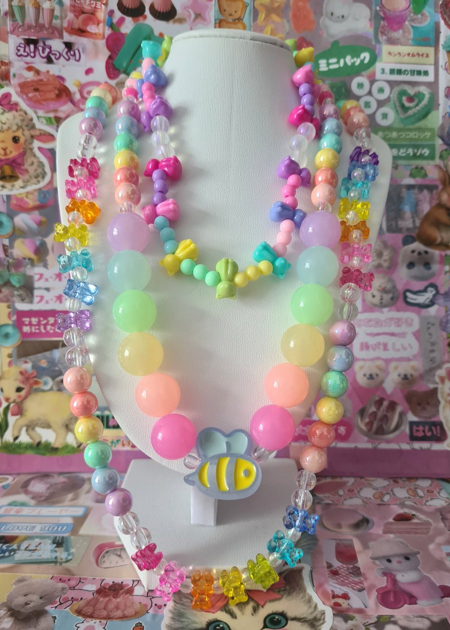 Rainbow Garden Beaded Necklace!