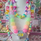 Rainbow Garden Beaded Necklace!