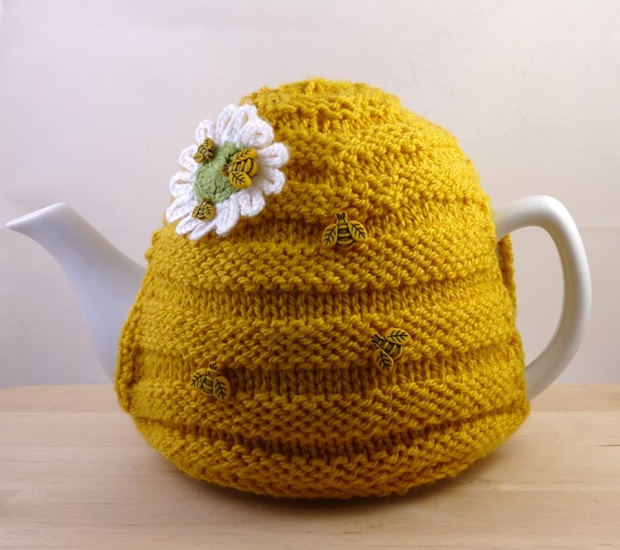 Hand Knitted 'Skep' Tea Cosy