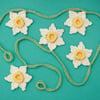 Easter Garland Handmade Crochet Spring Daffodil Bunting