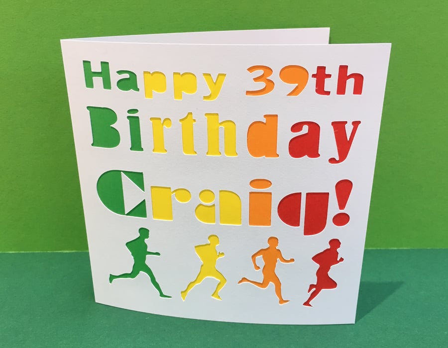 Personalised Birthday Card for a runner