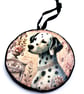 Dalmatian decoupaged log slice wall decoration - Image 5