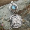 Little Wolf Pendant with Labradorite