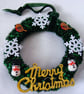 Handmade snowflake Christmas wreath