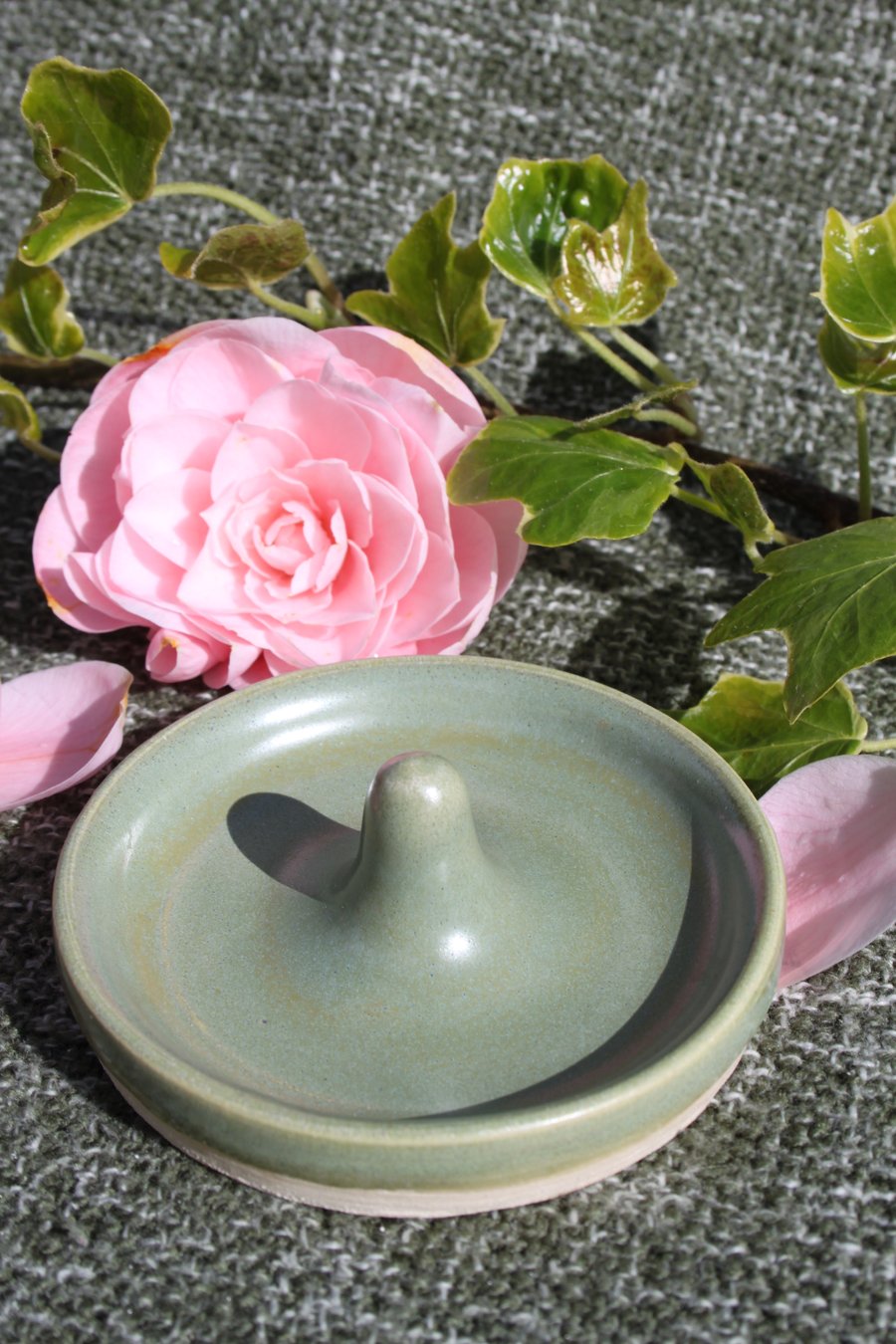 Sage Green Ceramic Ring Dish