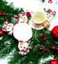 Seconds Sunday Hand crocheted festive Christmas snowman drinks coasters  - Image 4