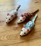 William Morris fabric mouse , catnip kicker toy. - Image 10