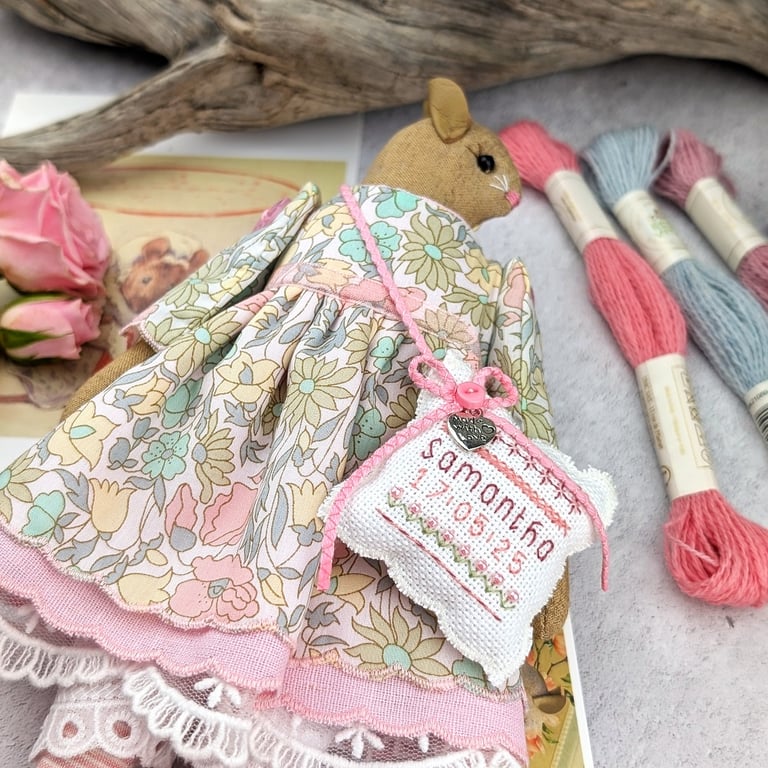 Personalised Mouse for a Baby Girl