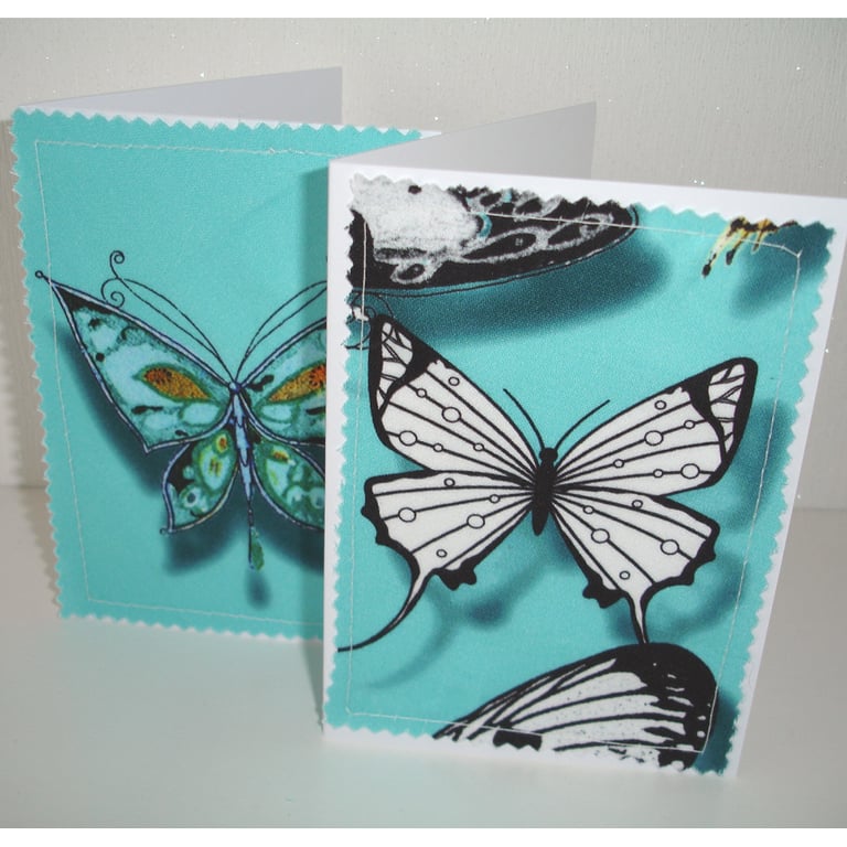 Butterfly Cards Blank Greetings Notelets x 2 Pack Butterflies