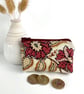 Small Purse, Coin Purse with Stylised Flowers - Image 1