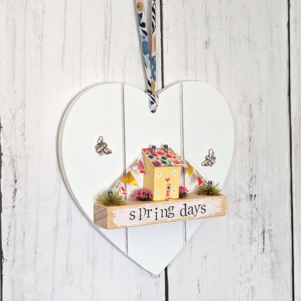Spring Days Cottage - Handmade Wooden Hanging Home Decor 