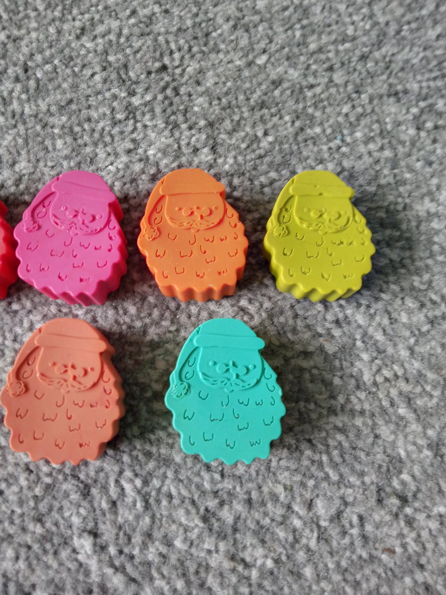 Santa wax crayons