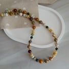 Mocha Necklace, Pretty beaded necklace, Charming necklace