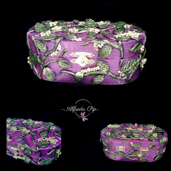 Magical Romantic Vine Trinket Box OOAK Handcrafted