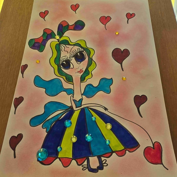 Valentine Fairy Drawing