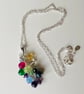 Rainbow cluster necklace - Image 1