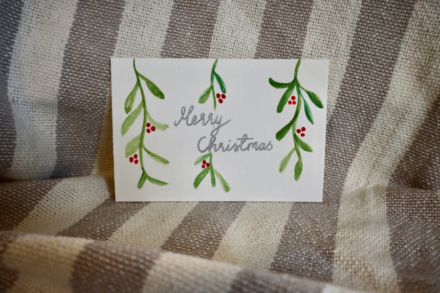 Merry Christmas Holly Postcard