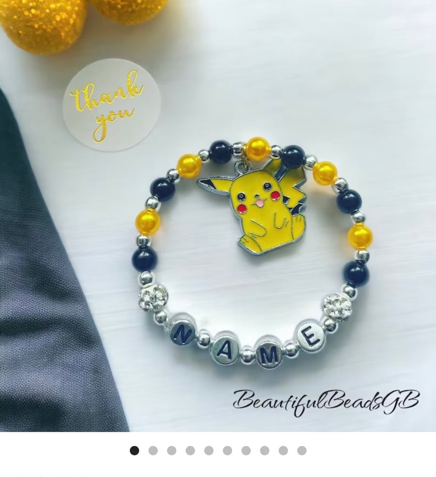 Character gift bracelet for toddler kids adults yellow black unisex bracelet 
