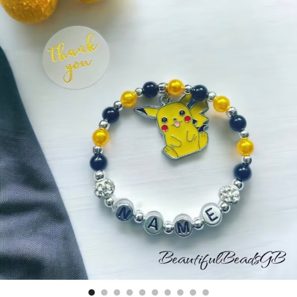 Character gift bracelet for toddler kids adults yellow black unisex bracelet 