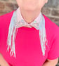 Pink Gingham Detachable Vintage Crystal  Collar - Upcycled Swarovski Neckcessory - Image 10