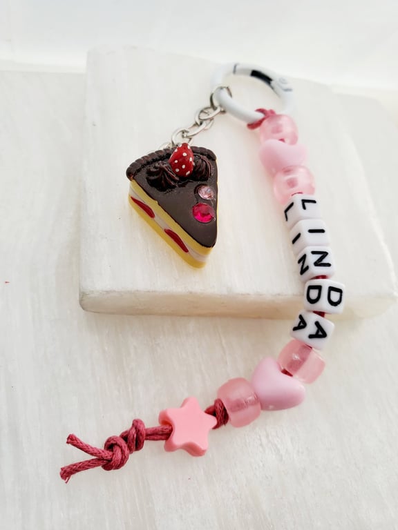 cake personalized name clip on bag 