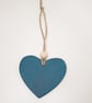 Floral Clay turquoise heart, pretty hanging decoration gift for the home - Image 7