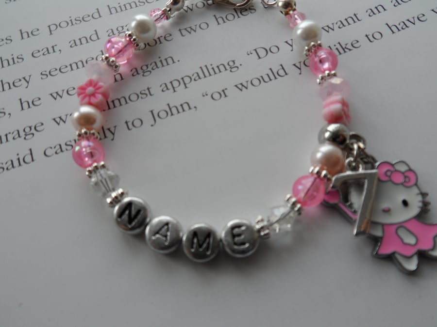 Hello Kitty Personalised Birthday Bracelets