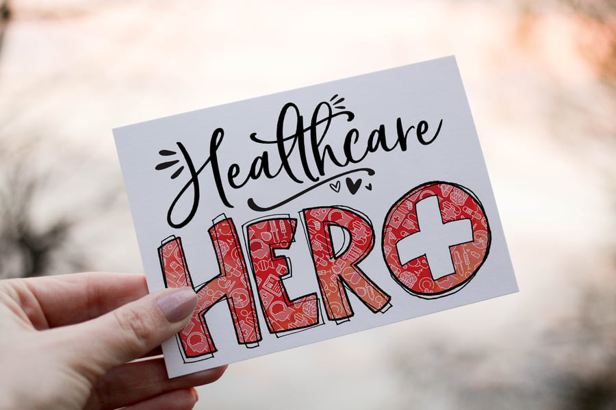 Healthcare Hero Thank You Card, Card for Thank You, Greetings Card
