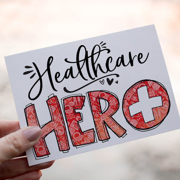 Healthcare Hero Thank You Card, Card for Thank You, Greetings Card