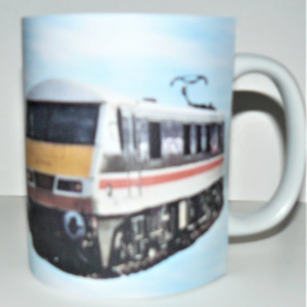 British Rail Class 90 Electric Locomotive ceramic mug classic electric train