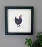 Chicken Print - black hen, chicken illustration, farm animal, country decor - Image 1