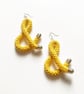Colourful Cotton Statement Dangle made with wired rope, Sign Earrings - Image 1