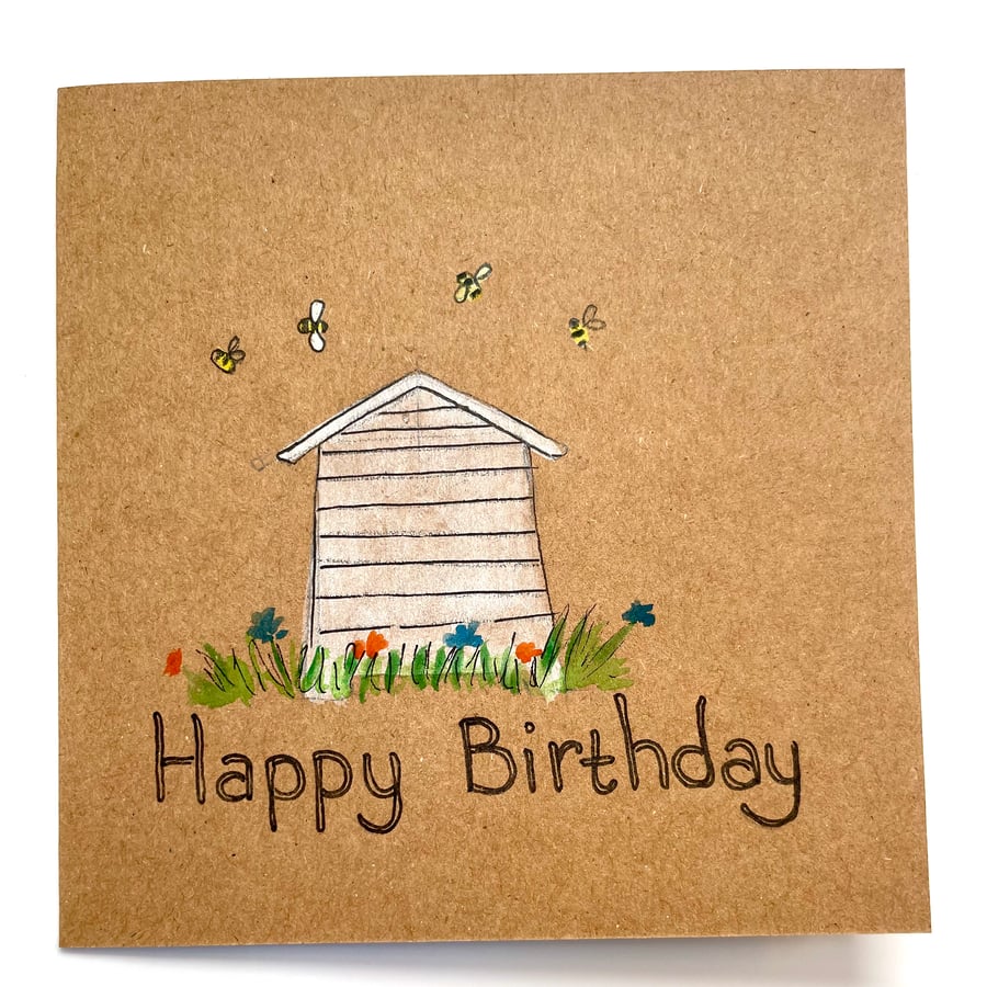 Bee hive Happy Birthday 