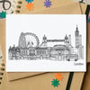 London Skyline Greetings Card