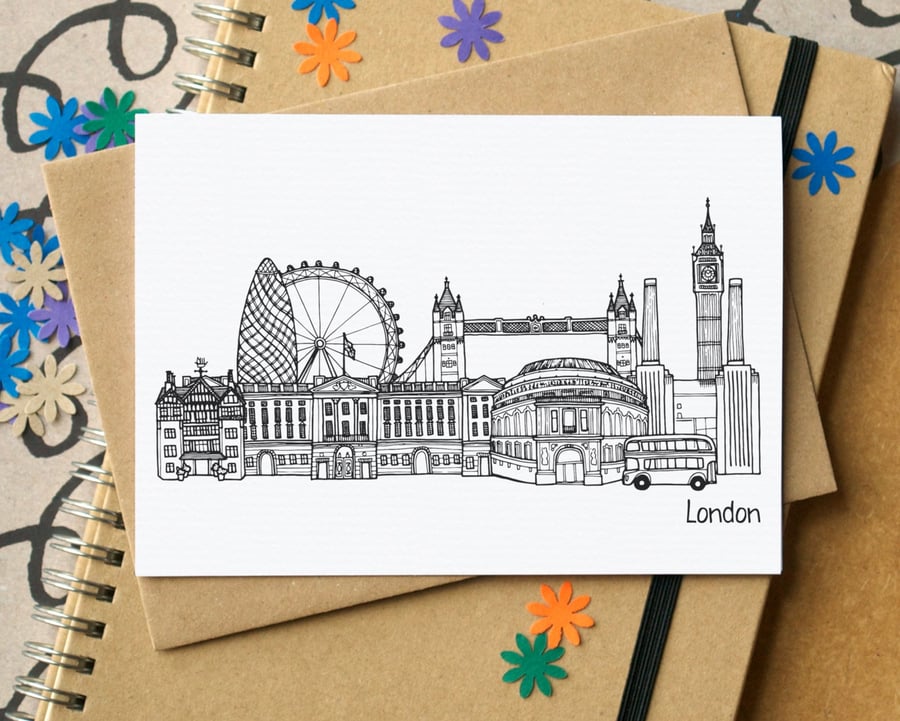 London Skyline Greetings Card