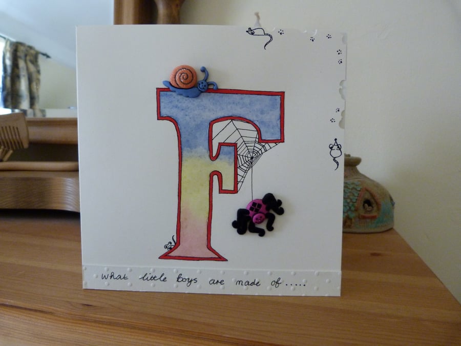 What Little Boys are Made Of Boys Birthday Card